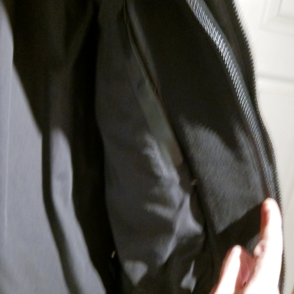 Express Men's Leather Motorcycle Jacket w/Hoodie Insert. Size L - Picture 3 of 16